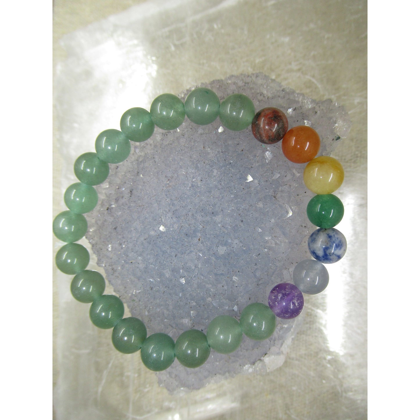 Green Aventurine Bracelet 8mm 7 Chakra Green
