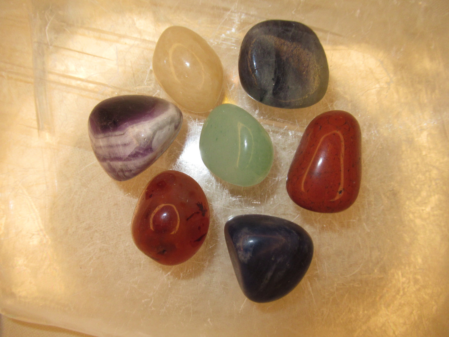 Chakra 7 pc Tumbled Stone Set Tumbled Multi Color 1x1