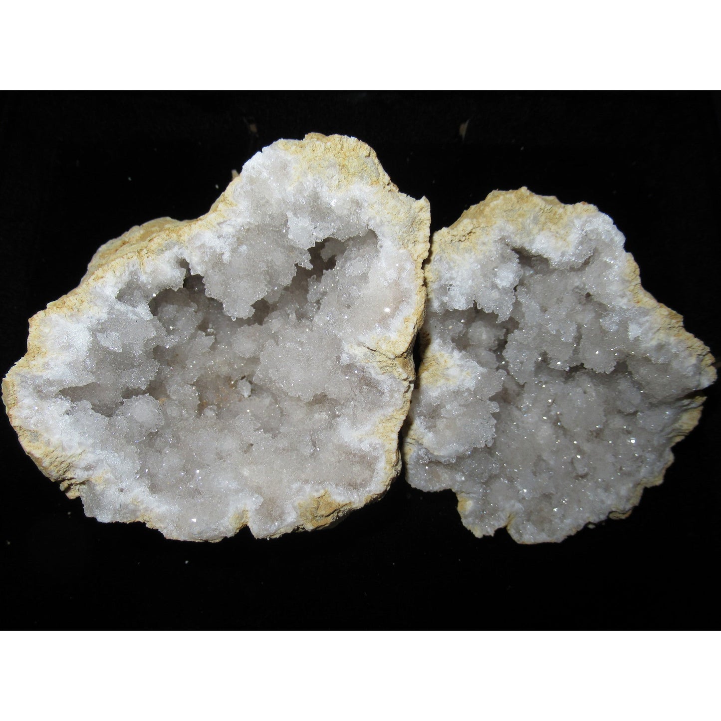 Druzy Quartz Geode Cracked Raw White From 4 to 5 Inch Diameter