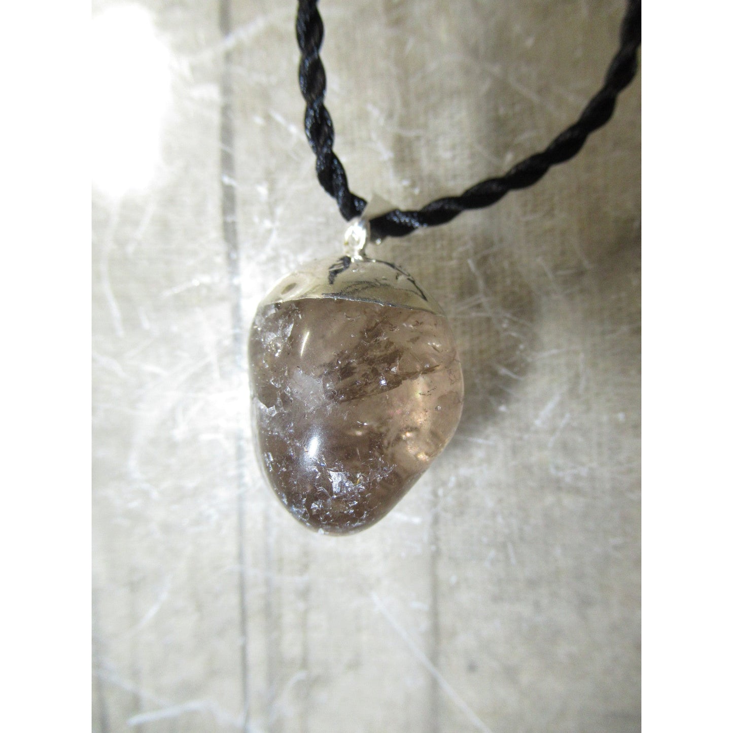Smokey Quartz Pendant Tumbled Brown 1 X 1