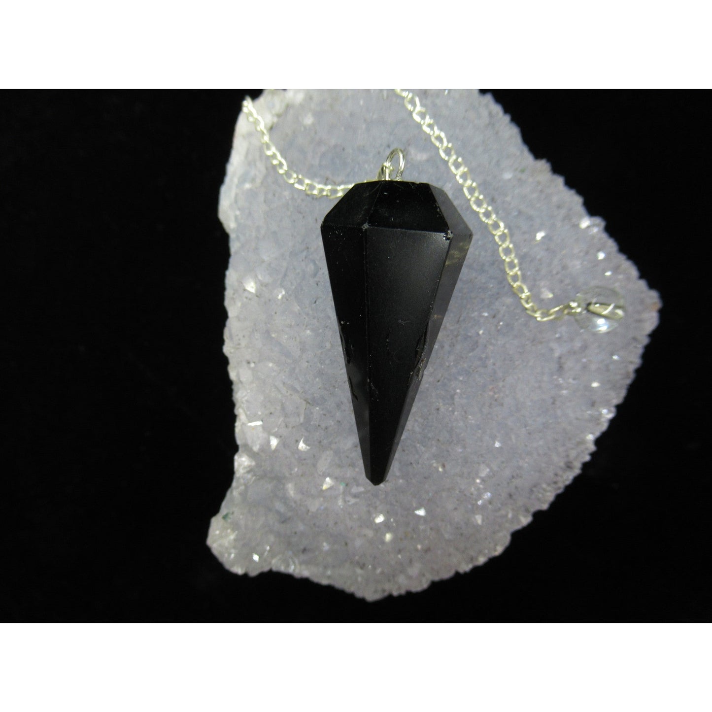 Obsidian Pendulum Polished Black 1.5 2 X.5 to .75 Inches