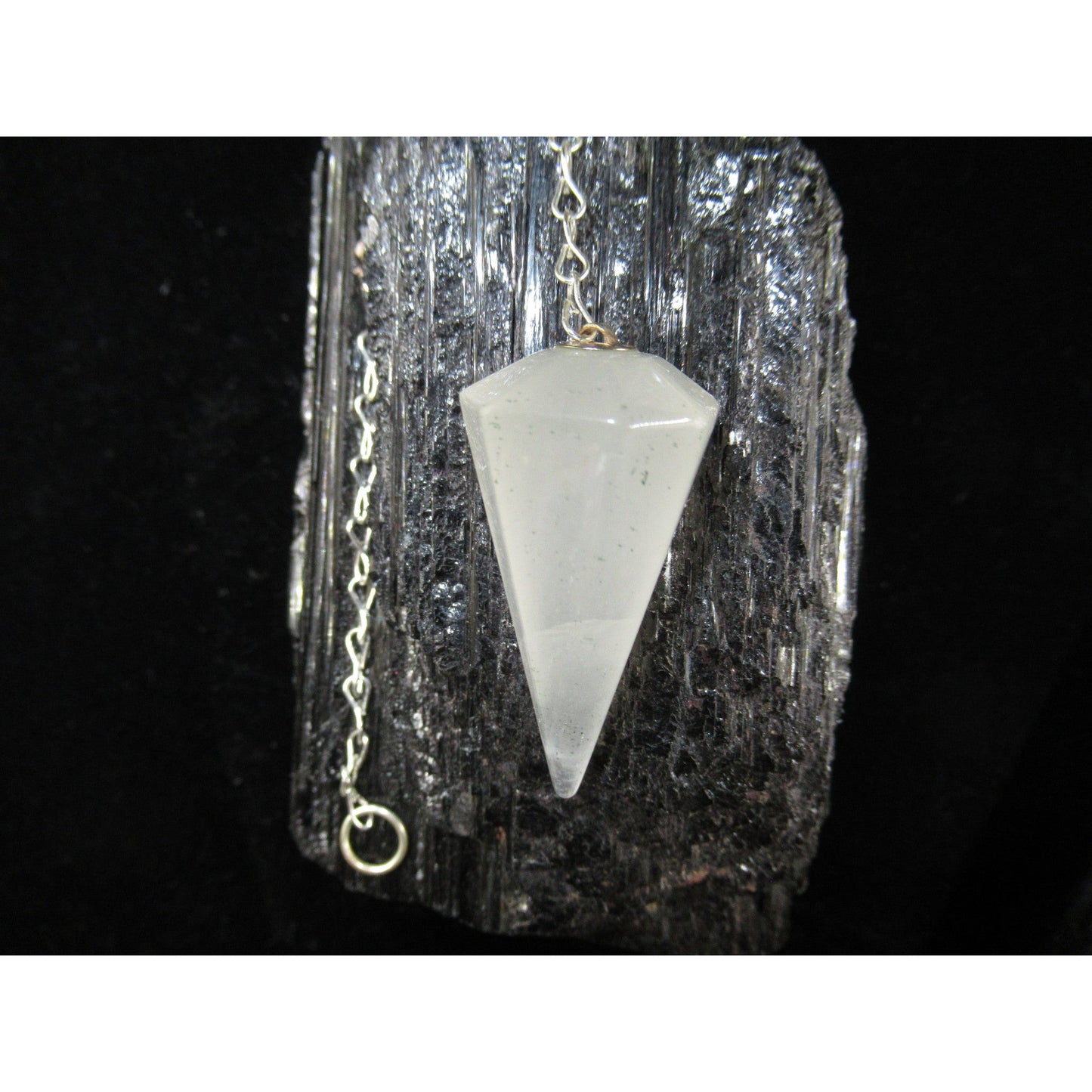 Translucent Agate Pendulum Polished White 1.5 2 X .5 to .75 Inches