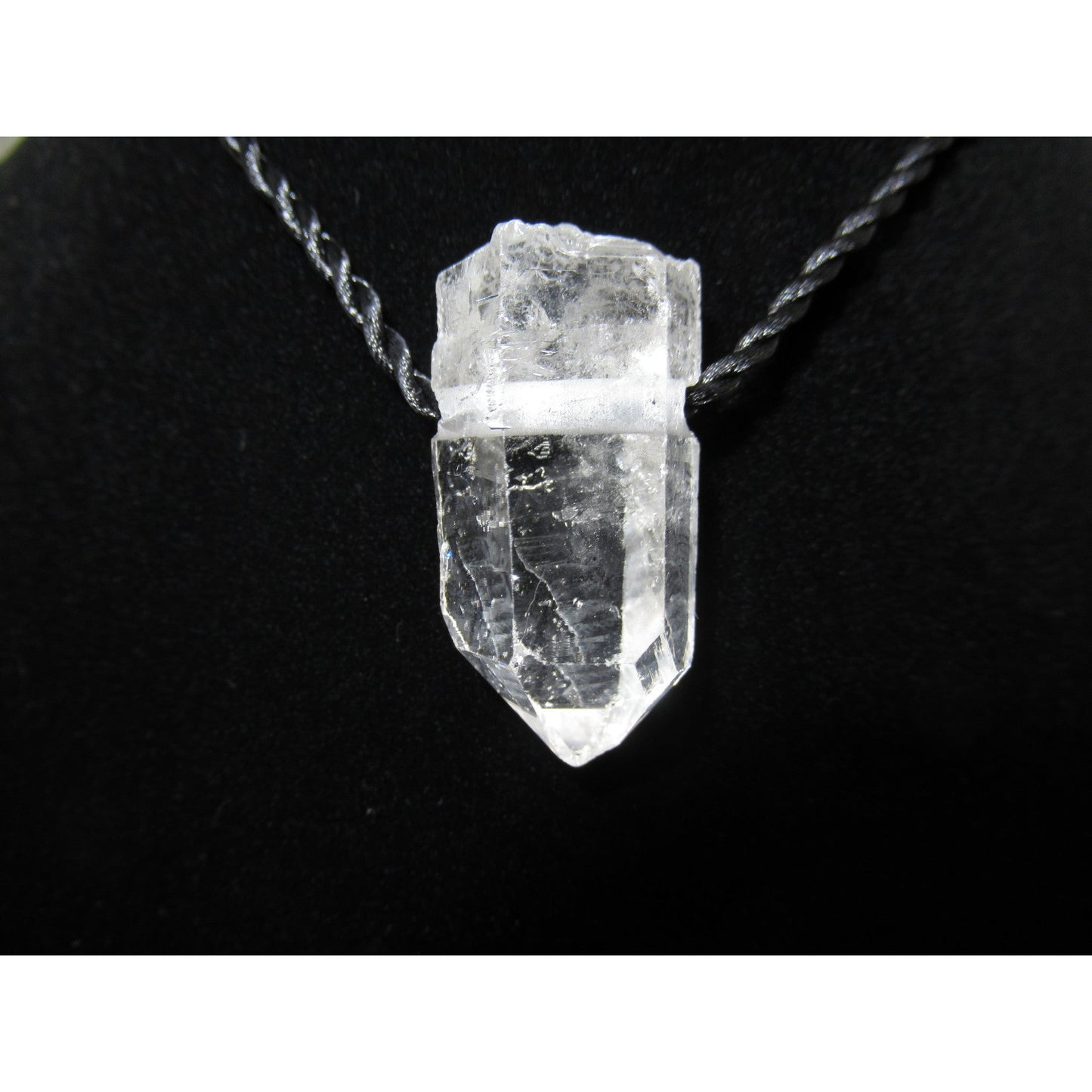 Quartz Point Pendant Raw Clear 1.5 X 0.75