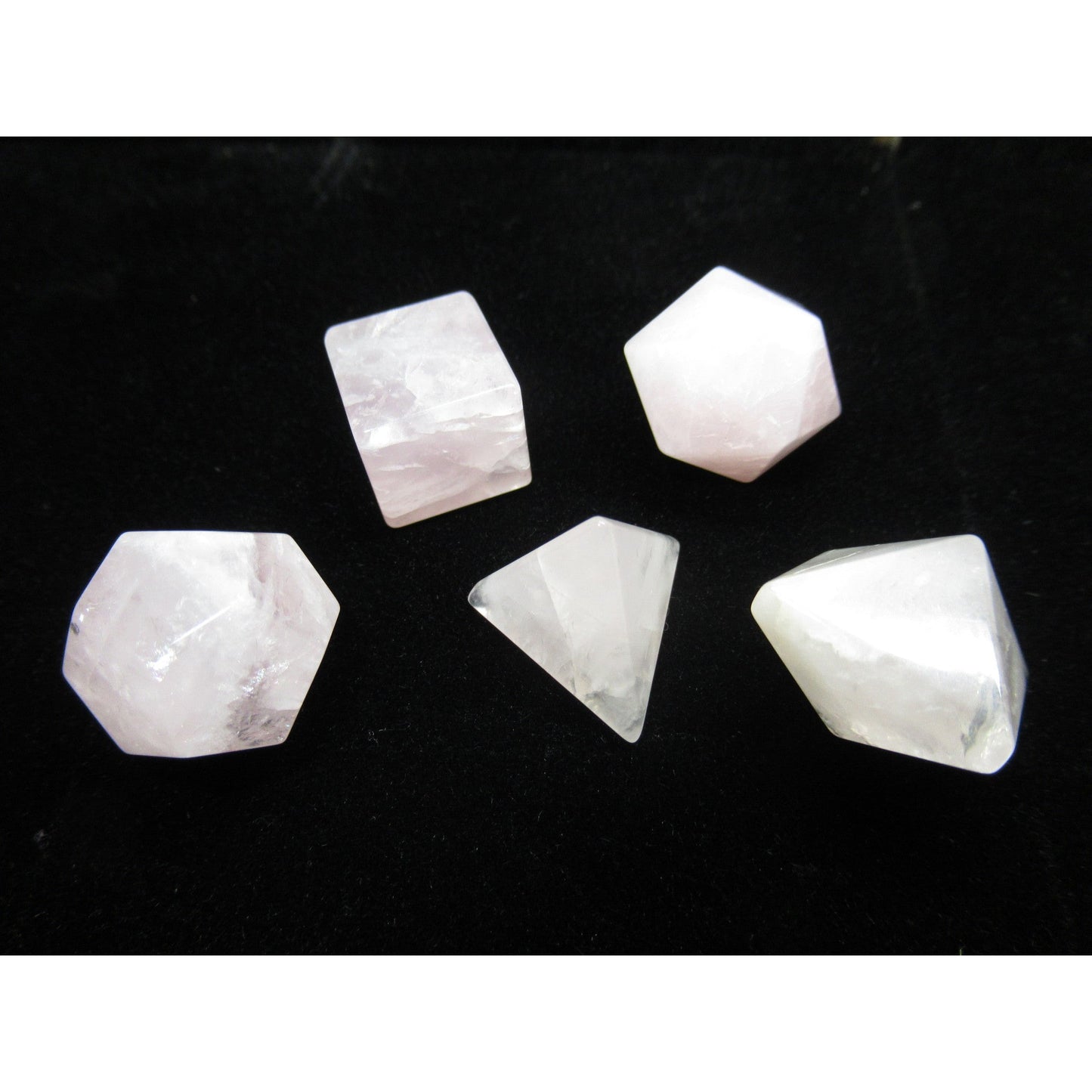 Rose Quartz 5 pc Geometric Shapes Pink 0.5 X 0.5
