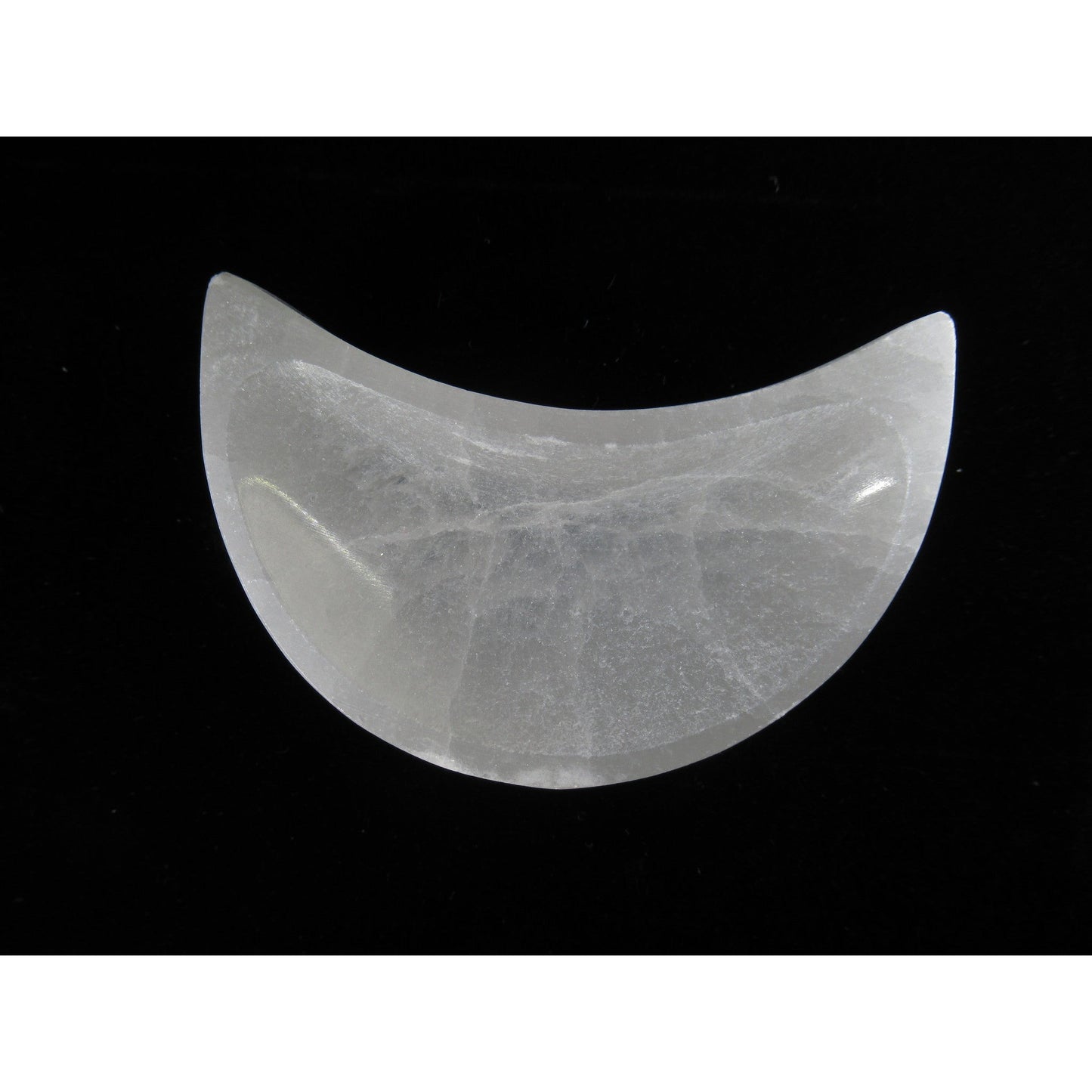 Selenite Moon Polished White 3.5 X 2