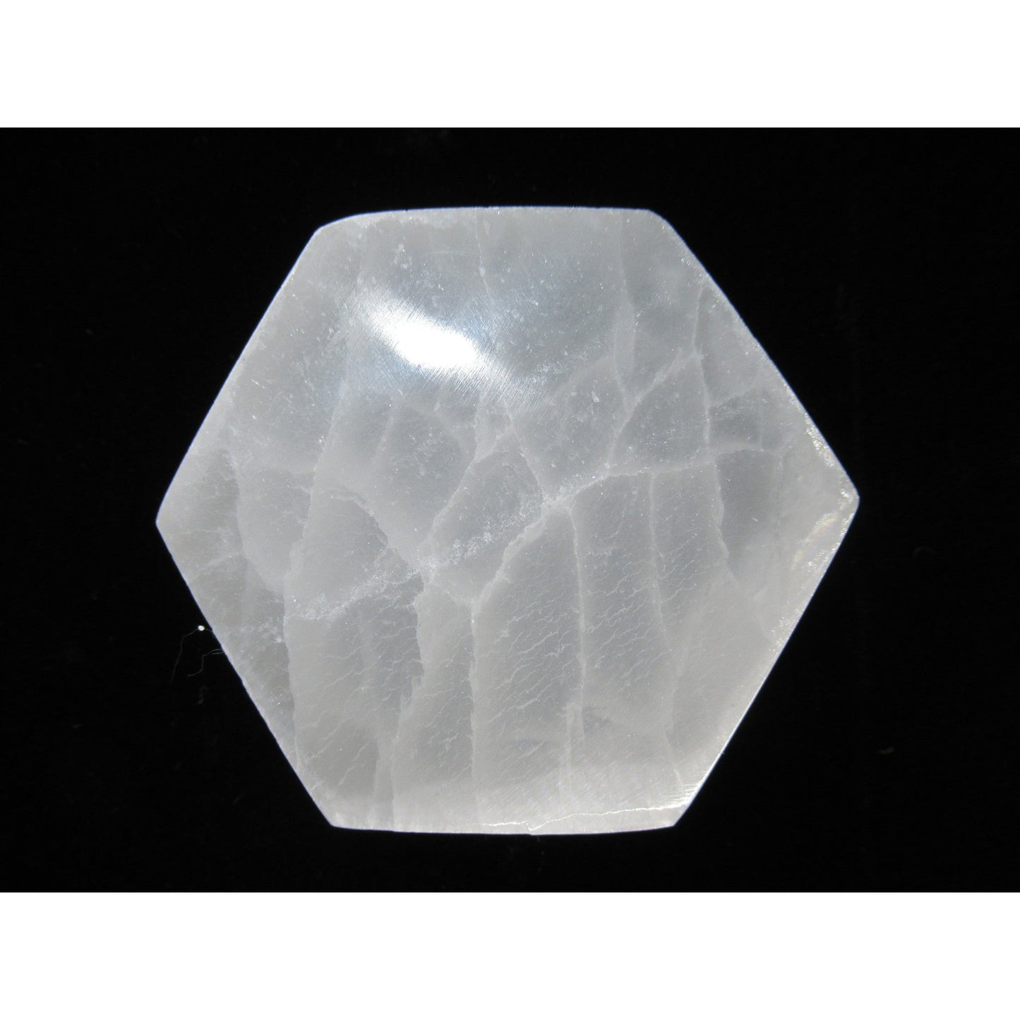 Selenite Hex Polished White 4 x 4.5 X 2