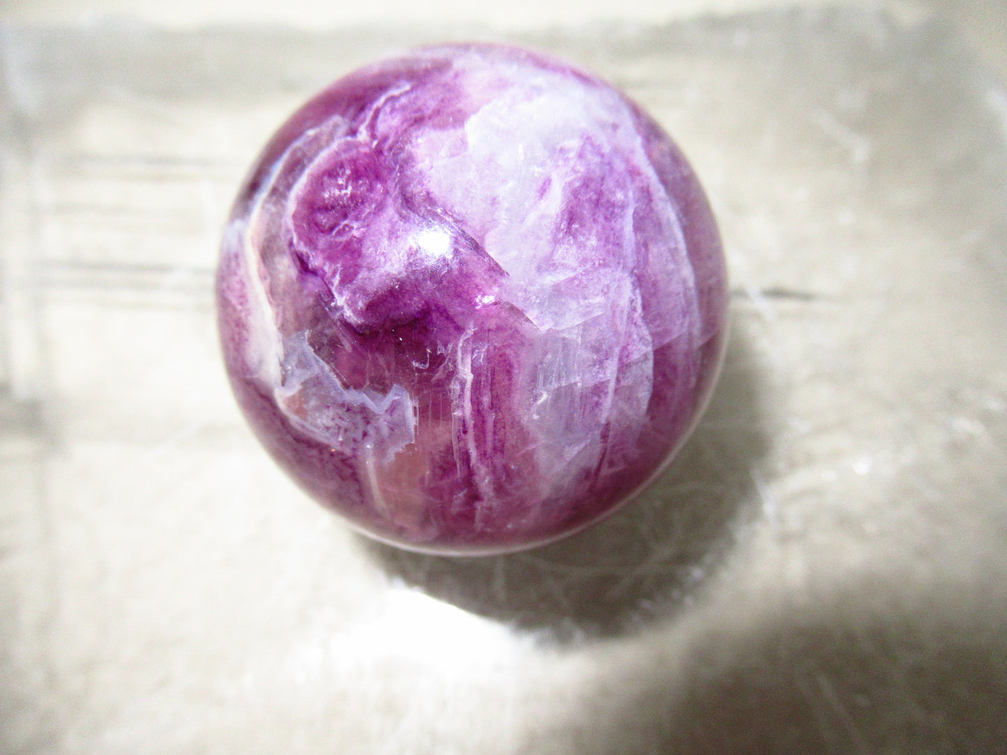 Purple Fluorite Sphere Polished Purple 45mm