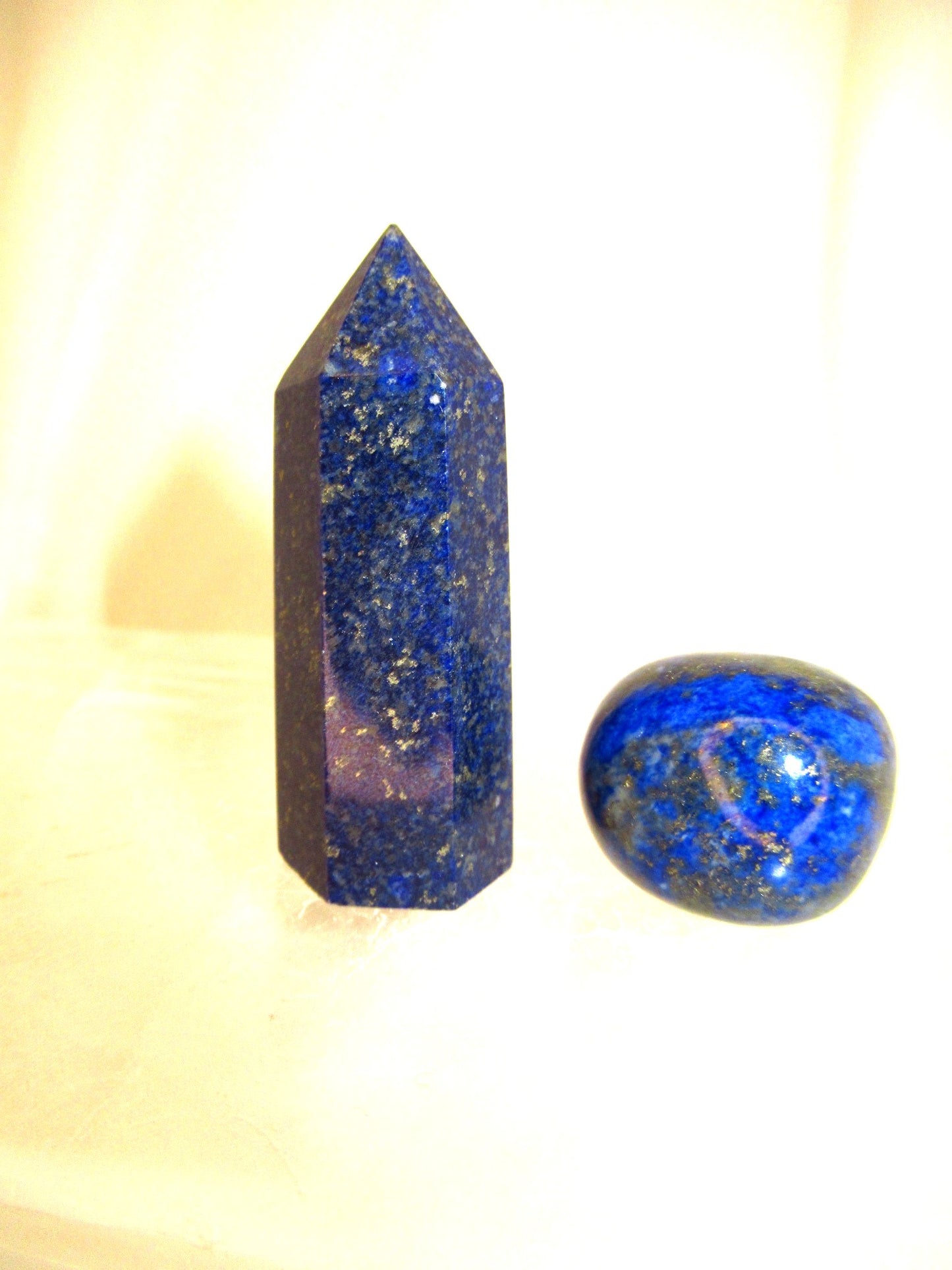 Lapis Small Tower w Stone Polished Blue 2 x .5