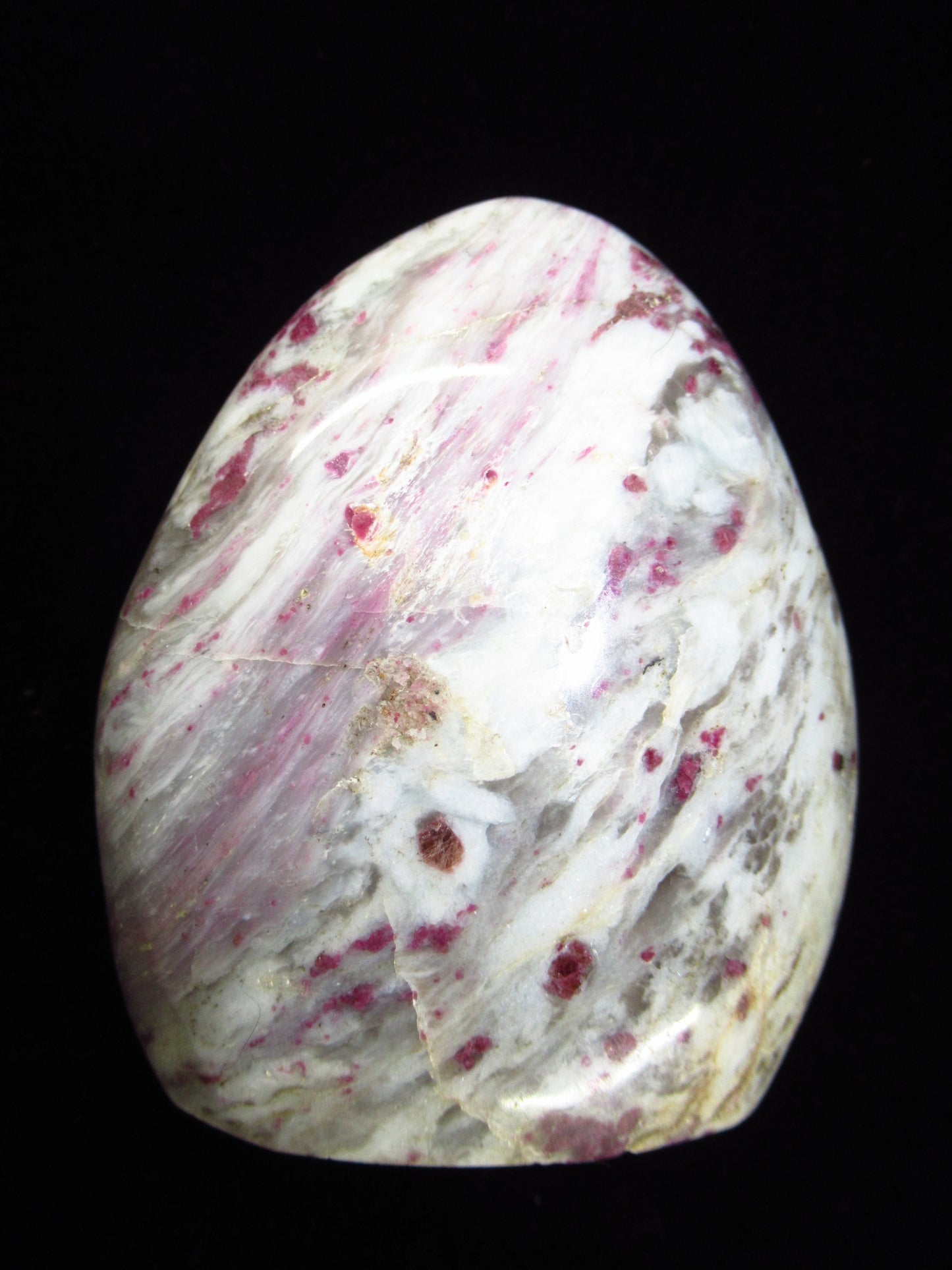 Rubellite Freeform Polished Pink White Grey 3.5x3.5x1.5